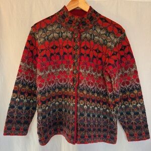 Intiwara Alpaca Cardigan Sweater Handmade in Bolivia